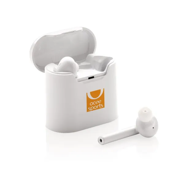 Liberty wireless earbuds in charging case - XD Collection White 