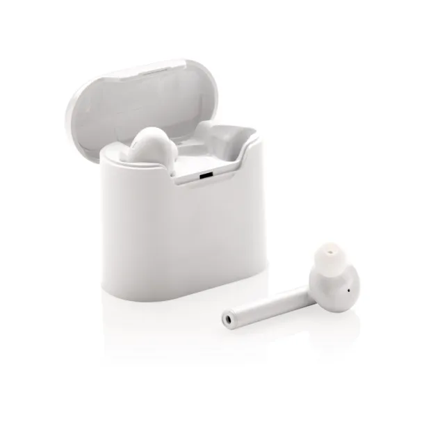 Liberty wireless earbuds in charging case - XD Collection White 