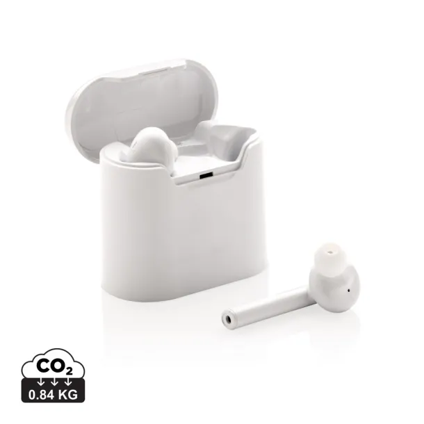 Liberty wireless earbuds in charging case - XD Collection White 