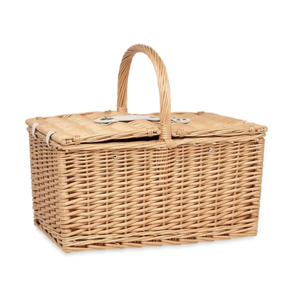 MIMBRE PLUS Wicker picnic basket 4 people Wood