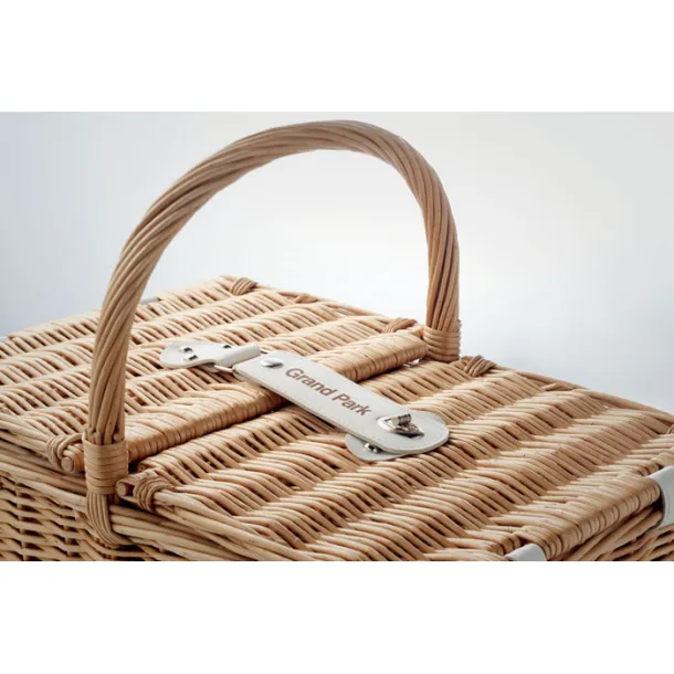 MIMBRE PLUS Wicker picnic basket 4 people Wood