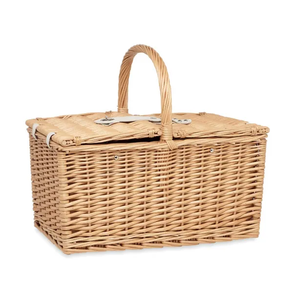 MIMBRE PLUS Wicker picnic basket 4 people Wood