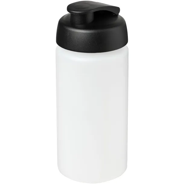 Baseline® Plus grip 500 ml flip lid sport bottle - Unbranded White Solid black