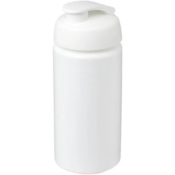 Baseline® Plus grip 500 ml flip lid sport bottle - Unbranded White