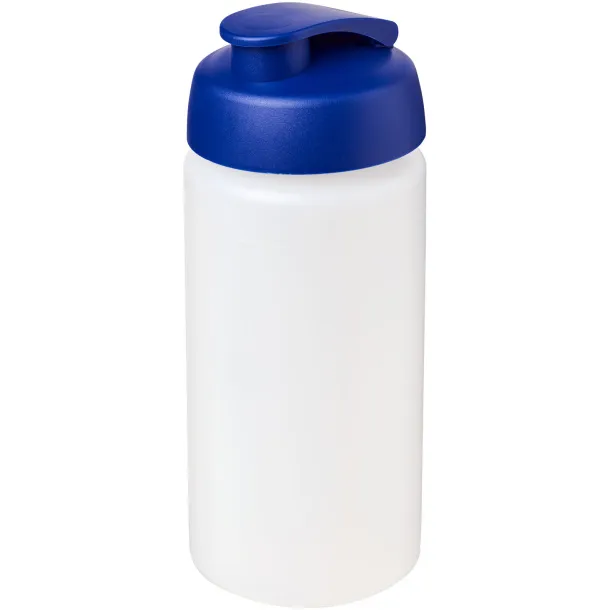 Baseline® Plus grip 500 ml flip lid sport bottle - Unbranded White Blue