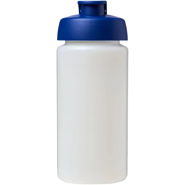 Baseline® Plus grip 500 ml flip lid sport bottle - Unbranded White Blue