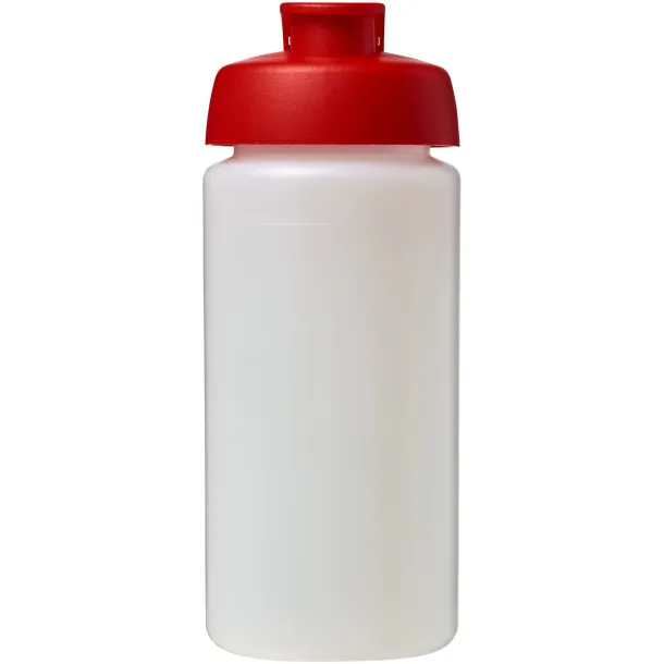 Baseline® Plus grip 500 ml flip lid sport bottle - Unbranded White Red