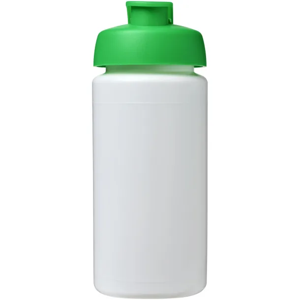 Baseline® Plus grip 500 ml flip lid sport bottle - Unbranded White Green