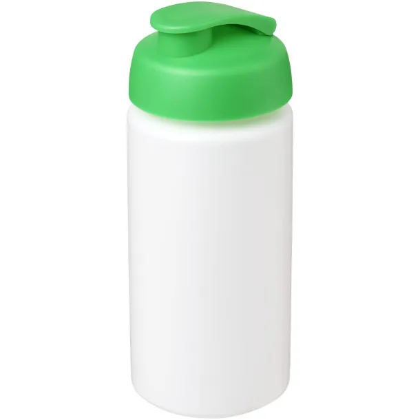 Baseline® Plus grip 500 ml flip lid sport bottle - Unbranded White Green