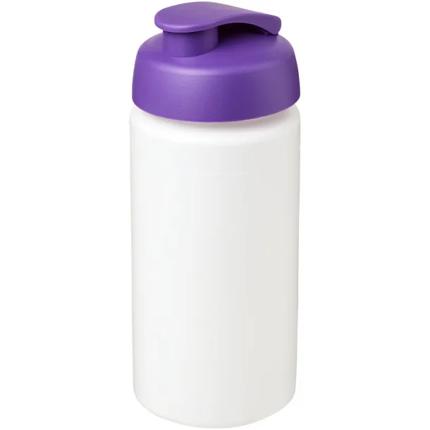 Baseline® Plus grip 500 ml flip lid sport bottle - Unbranded White Purple