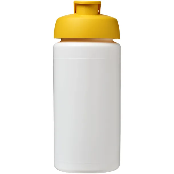 Baseline® Plus grip 500 ml flip lid sport bottle - Unbranded White Yellow