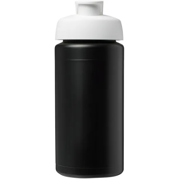 Baseline® Plus grip 500 ml flip lid sport bottle Solid black White