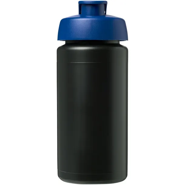 Baseline® Plus grip 500 ml flip lid sport bottle Solid black Blue