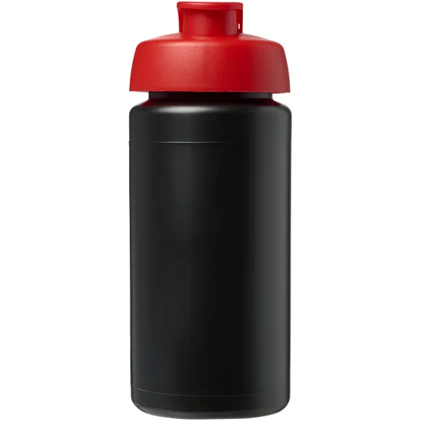 Baseline® Plus grip 500 ml flip lid sport bottle Solid black Red