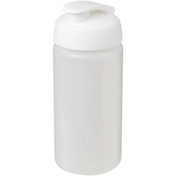 Baseline® Plus grip 500 ml flip lid sport bottle - Unbranded White White