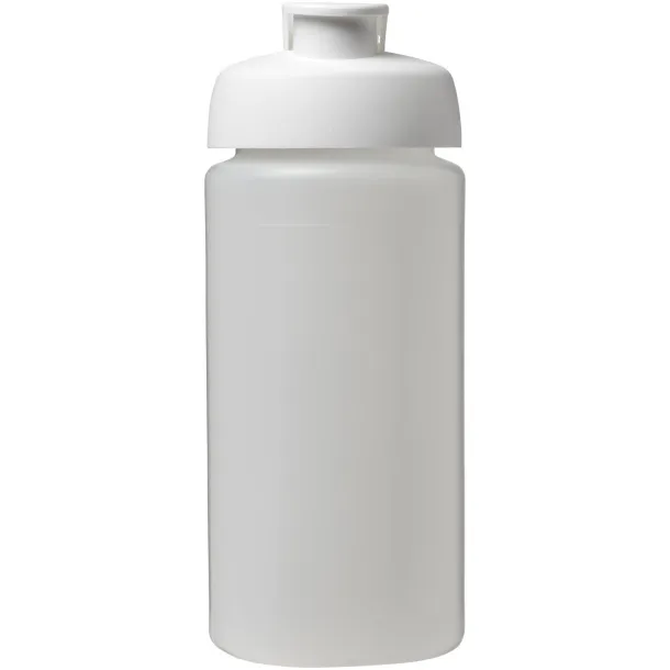 Baseline® Plus grip 500 ml flip lid sport bottle - Unbranded White White