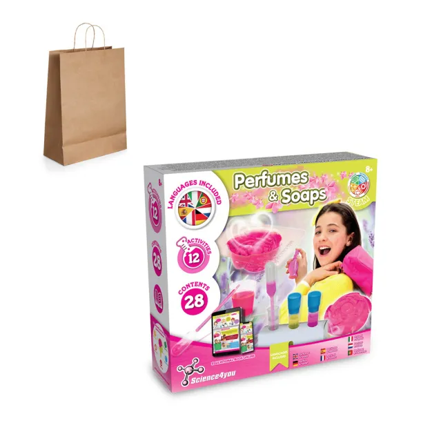 Perfume & Soap Factory Kit III Educational game supplied with a kraft paper gift bag (115 g/m²)