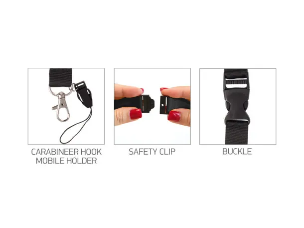 STEP-UP lanyard for ID cards Black