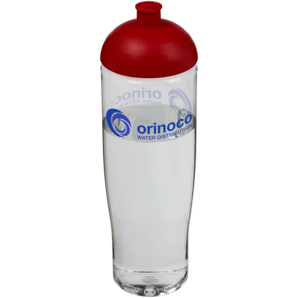 H2O Tempo® 700 ml dome lid sport bottle - Unbranded White Red