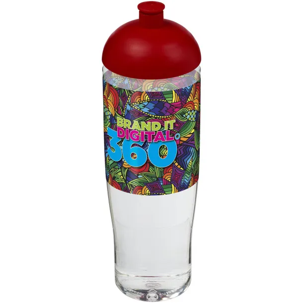 H2O Tempo® 700 ml dome lid sport bottle - Unbranded White Red