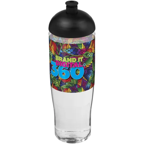 H2O Tempo® 700 ml dome lid sport bottle - Unbranded White Solid black