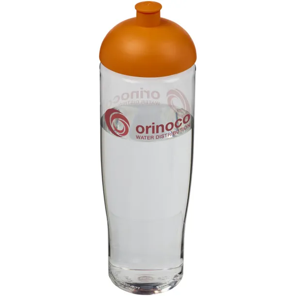 H2O Tempo® 700 ml dome lid sport bottle - Unbranded White Orange