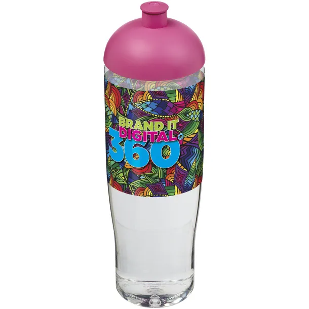 H2O Tempo® 700 ml dome lid sport bottle - Unbranded White Transparent pink