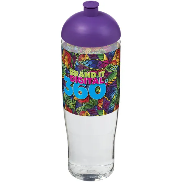 H2O Tempo® 700 ml dome lid sport bottle - Unbranded White Purple