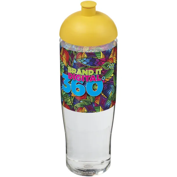 H2O Tempo® 700 ml dome lid sport bottle - Unbranded White Yellow