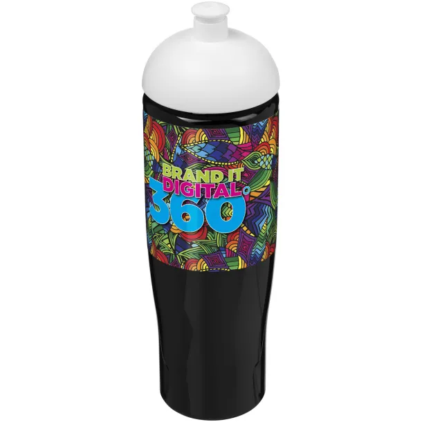 H2O Tempo® 700 ml dome lid sport bottle Solid black White