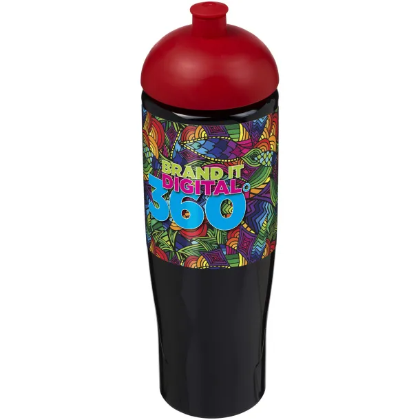 H2O Tempo® 700 ml dome lid sport bottle Solid black Red