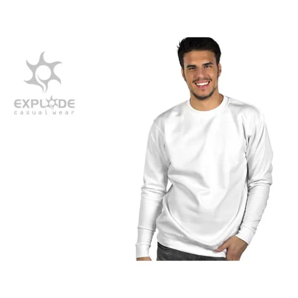 SPRING round neck sweatshirt - EXPLODE White