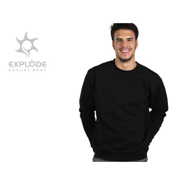 SPRING round neck sweatshirt - EXPLODE Black