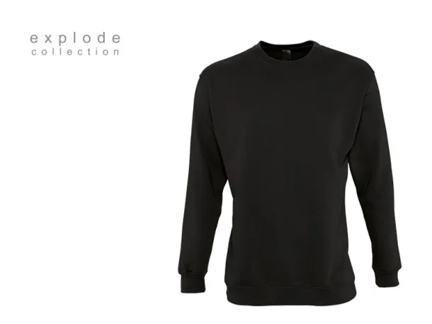 SPRING round neck sweatshirt - EXPLODE Black