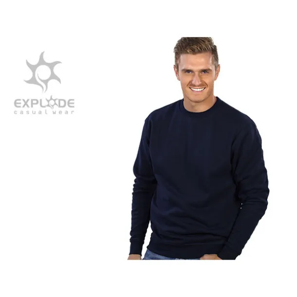 SPRING round neck sweatshirt - EXPLODE Blue