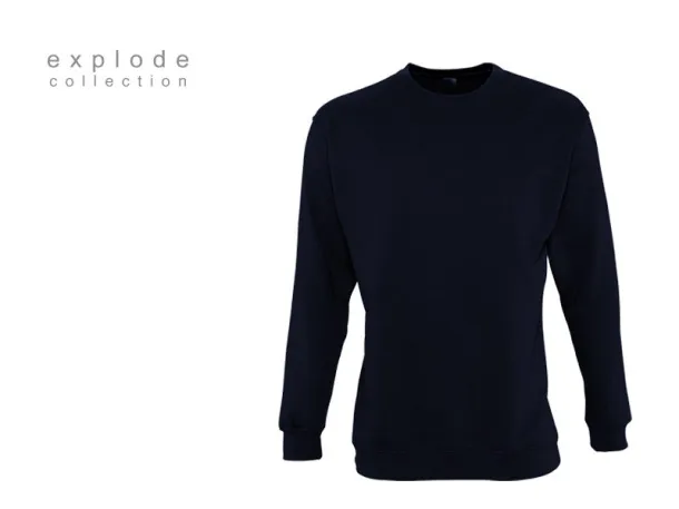 SPRING round neck sweatshirt - EXPLODE Blue