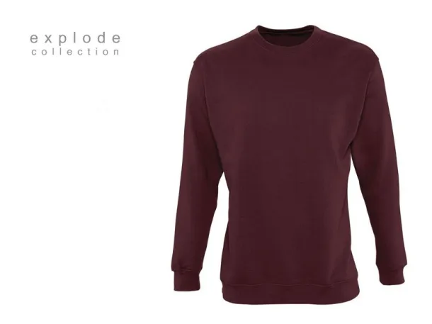 SPRING round neck sweatshirt - EXPLODE Burgundy