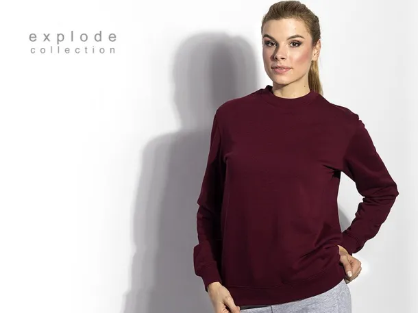 SPRING round neck sweatshirt - EXPLODE Burgundy