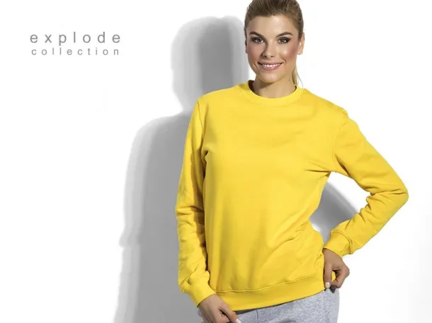 SPRING round neck sweatshirt - EXPLODE Yellow