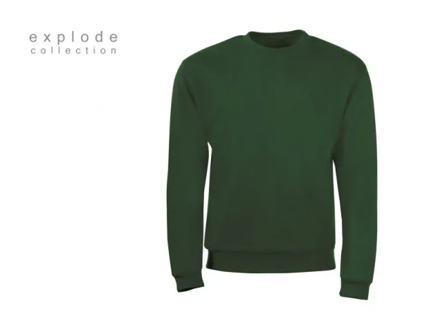 SPRING round neck sweatshirt - EXPLODE Green