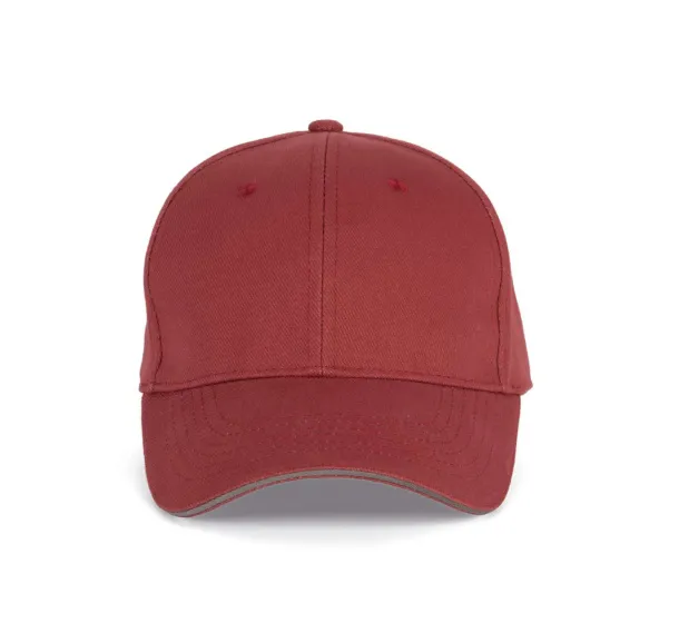 ORLANDO 6 PANEL CAP - K-UP Terracotta Red Slate Grey