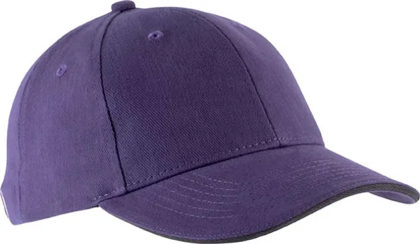 ORLANDO 6 PANEL CAP - K-UP Ljubičasta Tamno siva