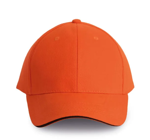 ORLANDO 6 PANEL CAP - K-UP Spicy Orange Tamno siva