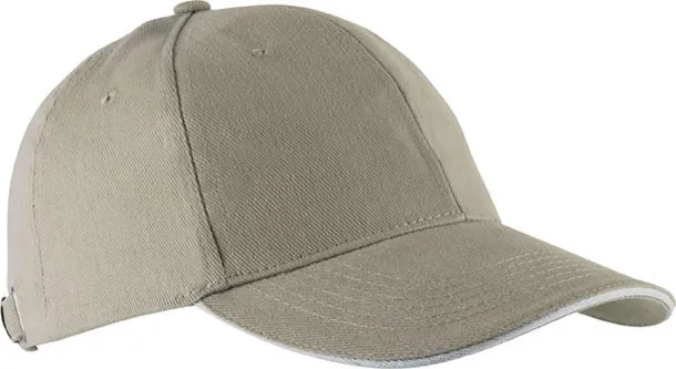 ORLANDO 6 PANEL CAP - K-UP Beige White