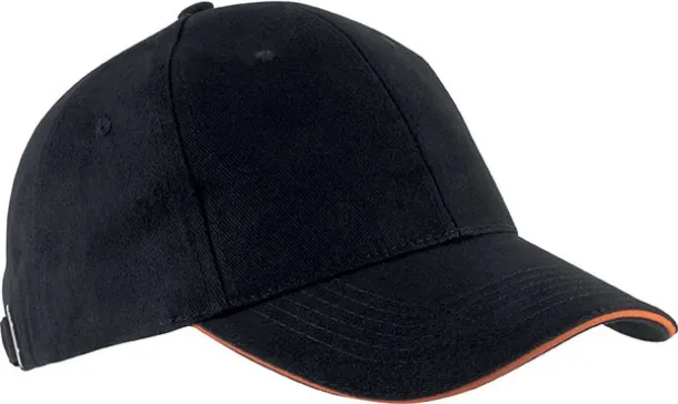 ORLANDO 6 PANEL CAP - K-UP Black Orange