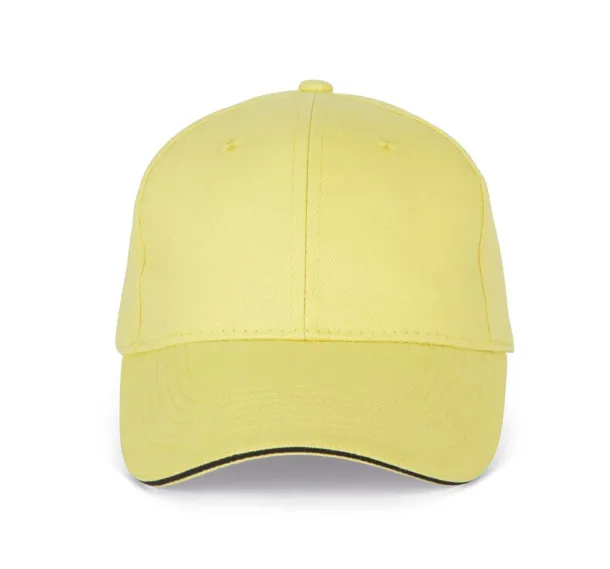 ORLANDO 6 PANEL CAP - K-UP Lemon Yellow Dark Grey