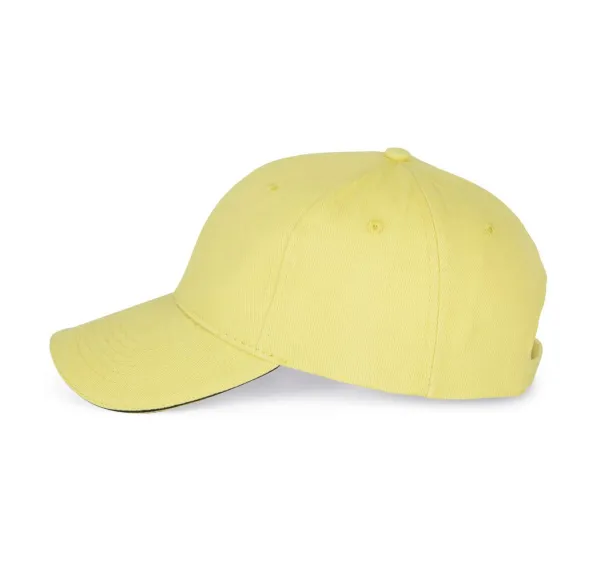 ORLANDO 6 PANEL CAP - K-UP Lemon Yellow Dark Grey