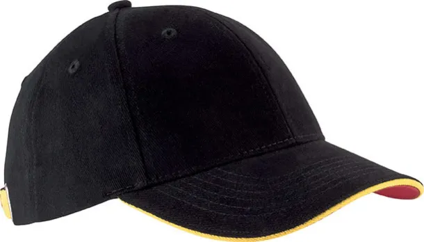 ORLANDO 6 PANEL CAP - K-UP Black Yellow