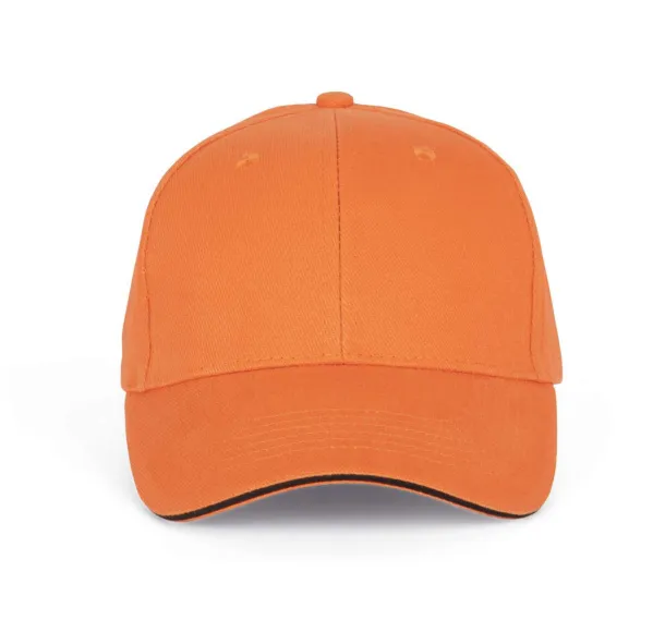 ORLANDO 6 PANEL CAP - K-UP Orange Zest Dark Grey