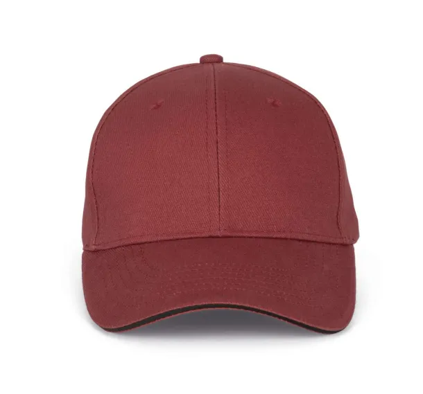 ORLANDO 6 PANEL CAP - K-UP Red Safran Dark Grey